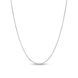 1.1mm Popcorn Chain Necklace in Hollow 14K White Gold - 22"