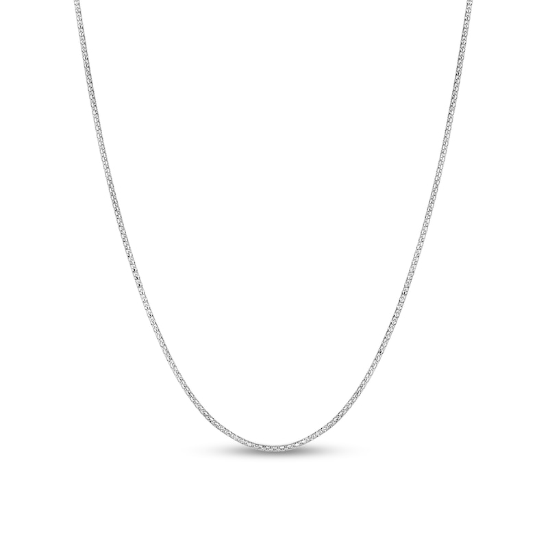 Main Image 1 of 1.1mm Popcorn Chain Necklace in Hollow 14K White Gold - 22"