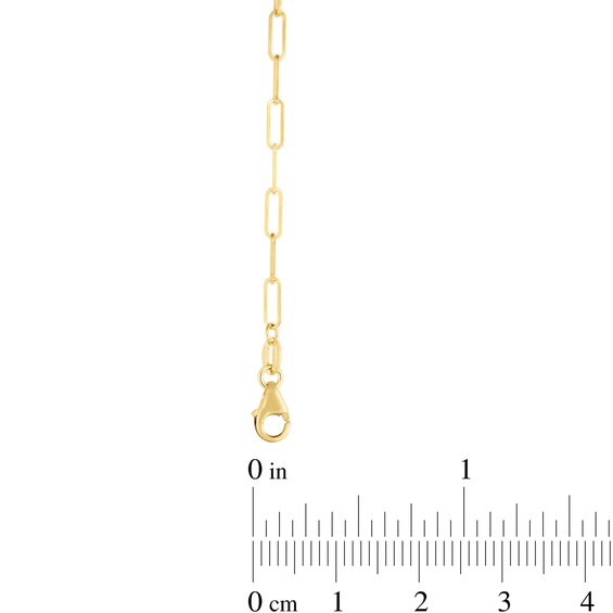 2.1mm Paper Clip Chain Necklace in Hollow 14K Gold - 20"