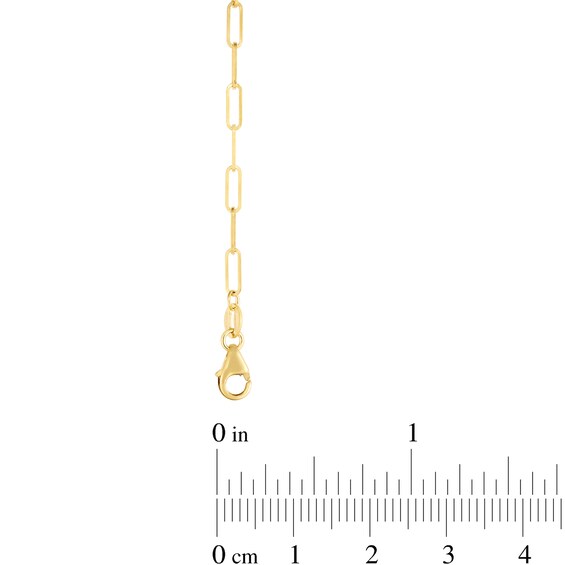 2.1mm Paper Clip Chain Necklace in Hollow 14K Gold - 24"
