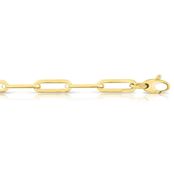 6.1mm Paper Clip Chain Necklace in Hollow 14K Gold - 18"