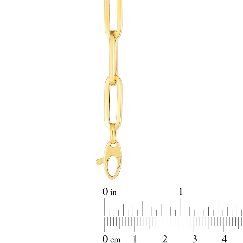 6.1mm Paper Clip Chain Necklace in Hollow 14K Gold - 18"