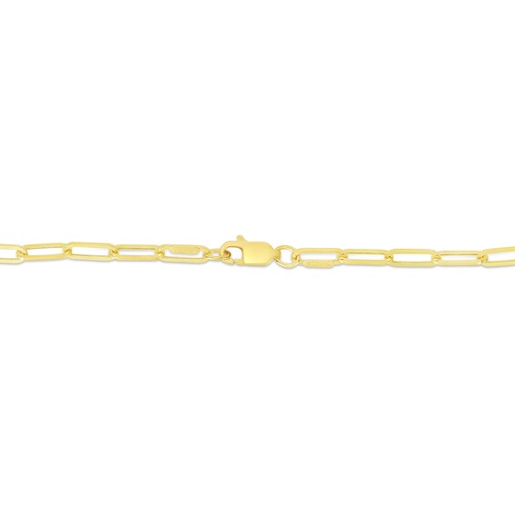 3.2mm Paper Clip Chain Necklace in Hollow 14K Gold - 16.25"