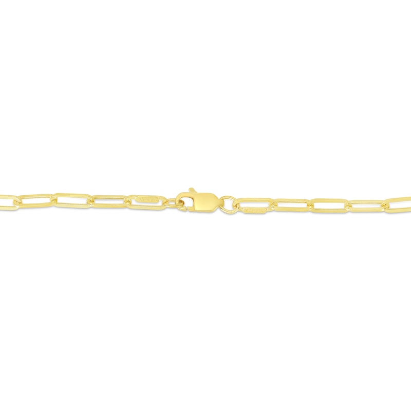 Main Image 2 of 3.2mm Paper Clip Chain Necklace in Hollow 14K Gold - 16.25"