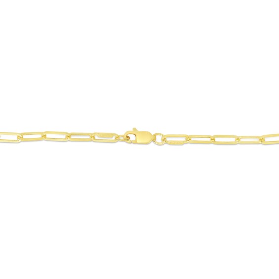 3.2mm Paper Clip Chain Necklace in Hollow 14K Gold - 18"
