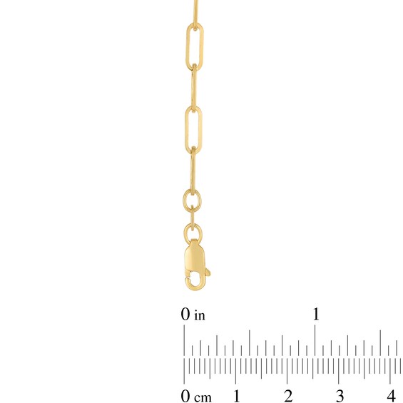 3.2mm Paper Clip Chain Necklace in Hollow 14K Gold - 18"