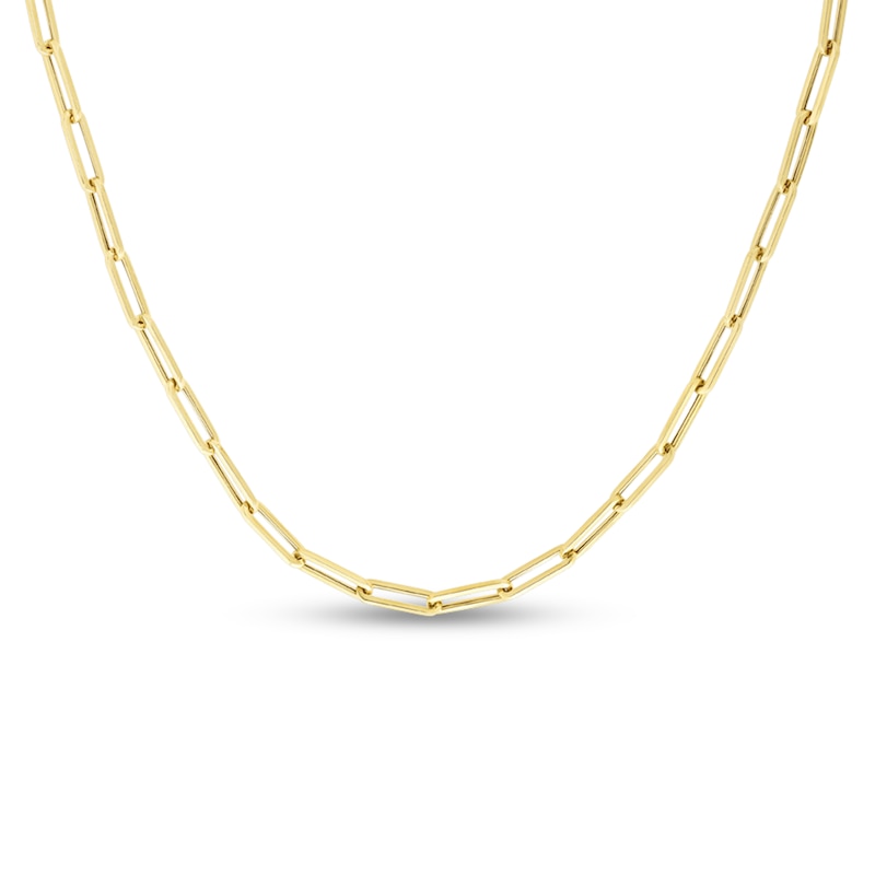 Main Image 1 of 4.2mm Paper Clip Chain Necklace in Hollow 14K Gold - 18"