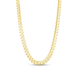 Zales Men's 19-5/8 Ct. T.W. Diamond Cuban Link Chain Necklace in 14K Gold – 24