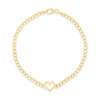 Thumbnail Image 0 of Heart 3.4mm Curb Chain Bracelet in 14K Gold - 7.0"