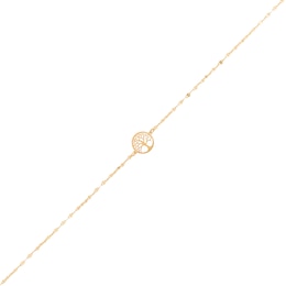 Tree of Life Disc Bracelet in 14K Gold
