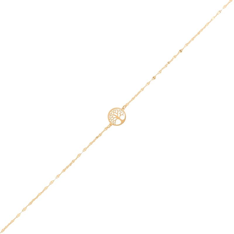 Main Image 1 of Tree of Life Disc Bracelet in 14K Gold