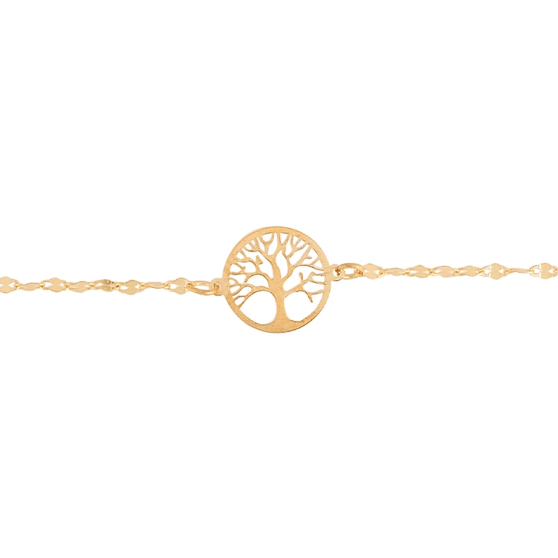 Main Image 3 of Tree of Life Disc Bracelet in 14K Gold