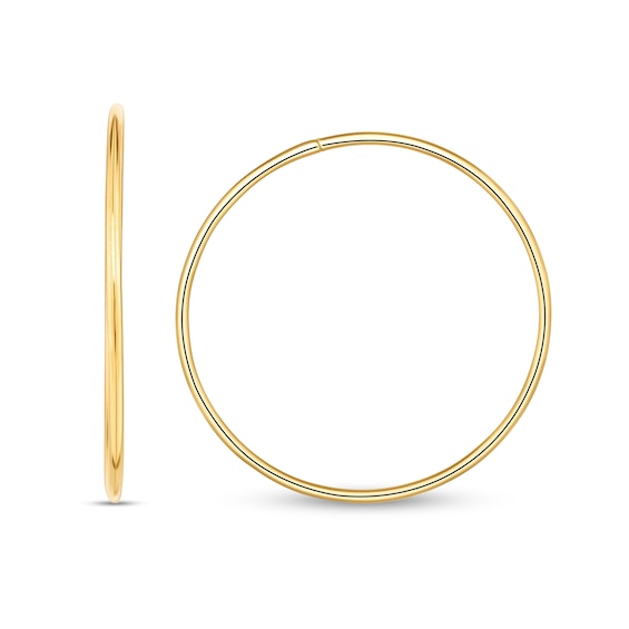 30.0mm Endless Hoop Earrings in 14K Gold