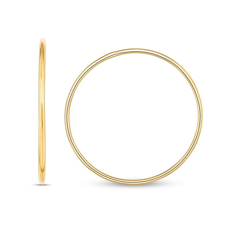 Main Image 1 of 30.0mm Endless Hoop Earrings in 14K Gold