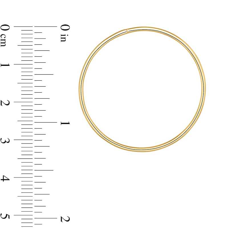 Main Image 3 of 30.0mm Endless Hoop Earrings in 14K Gold