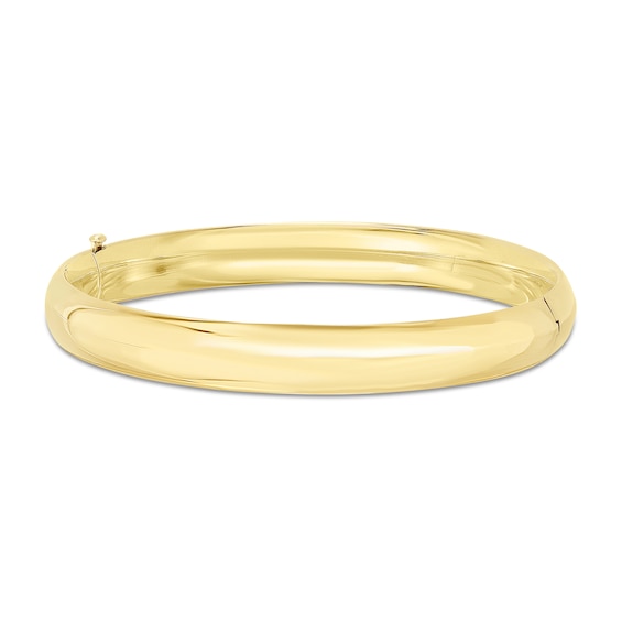 Polished 8.0mm Bangle in 14K Gold