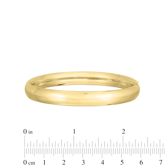 Polished 8.0mm Bangle in 14K Gold