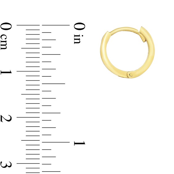 11.5mm Huggie Hoop Earrings in 14K Gold