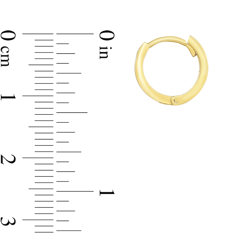 Main Image 3 of 11.5mm Huggie Hoop Earrings in 14K Gold
