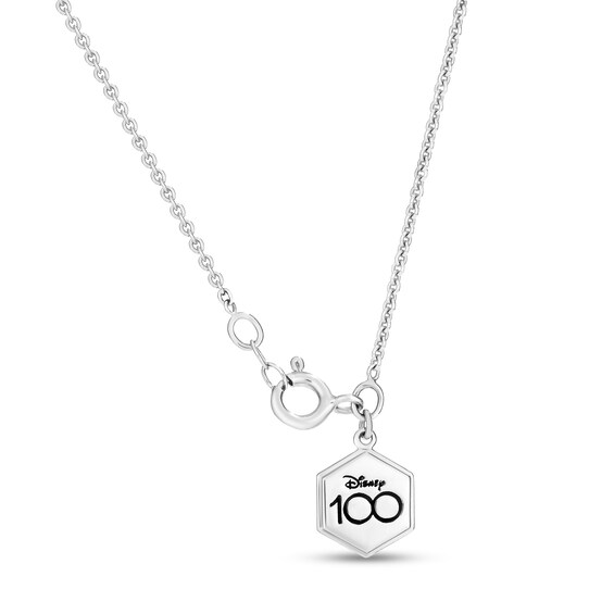 Enchanted Disney 1/6 CT. T.w. Diamond Script Necklace in Sterling Silver