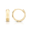 Thumbnail Image 1 of Geometric 12.6mm Huggie Hoop Earrings in 14K Gold