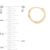 Thumbnail Image 3 of Geometric 12.6mm Huggie Hoop Earrings in 14K Gold