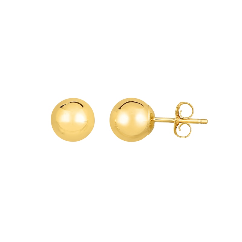 Main Image 1 of Polished 7.0mm Ball Stud Earrings in 14K Gold