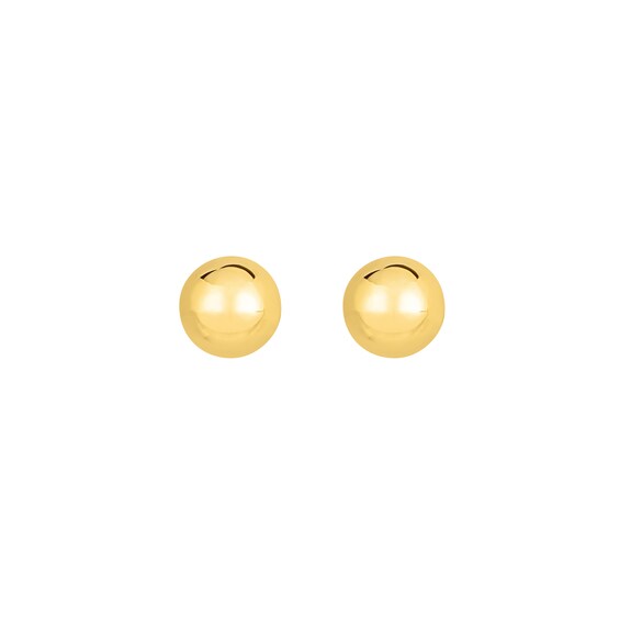 Polished 7.0mm Ball Stud Earrings in 14K Gold