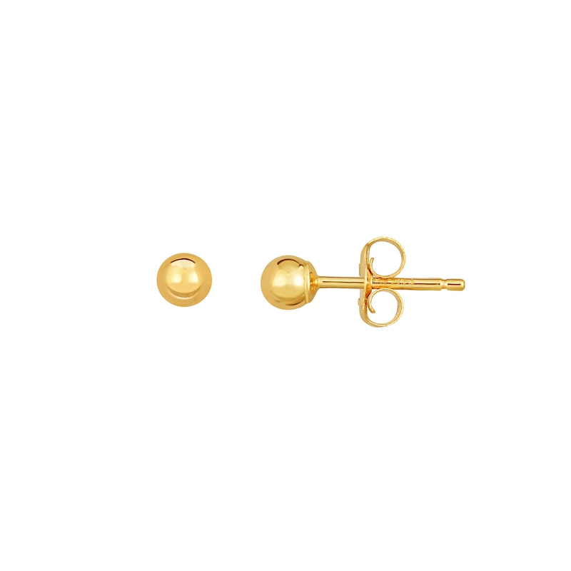 Main Image 1 of Polished 4.0mm Ball Stud Earrings in 14K Gold