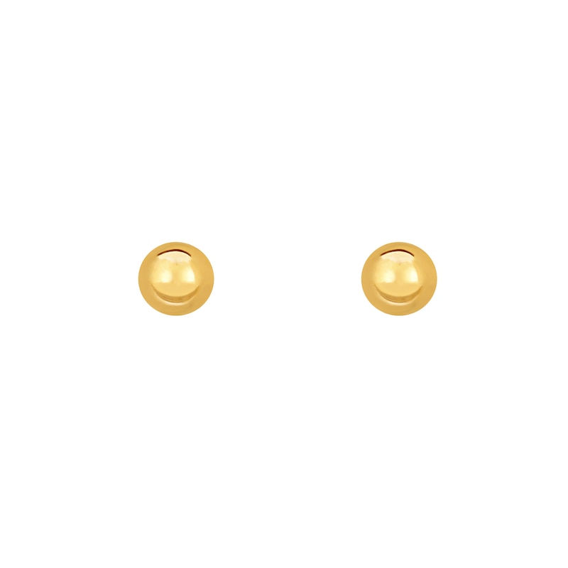Main Image 2 of Polished 4.0mm Ball Stud Earrings in 14K Gold