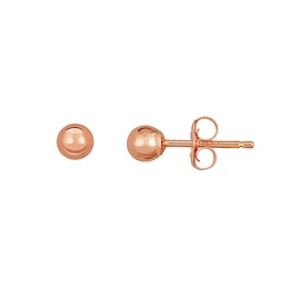 Polished 4.0mm Ball Stud Earrings in 14K Rose Gold