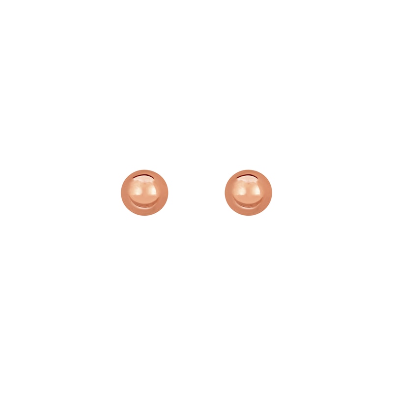 Main Image 2 of Polished 4.0mm Ball Stud Earrings in 14K Rose Gold