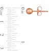 Thumbnail Image 3 of Polished 4.0mm Ball Stud Earrings in 14K Rose Gold