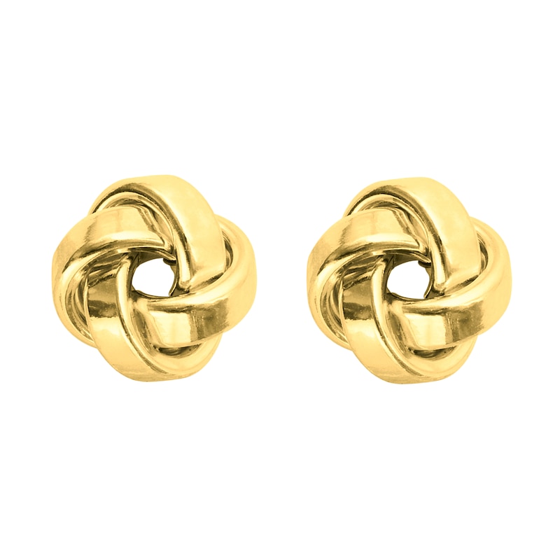 Main Image 1 of Polished 8.0mm Love Knot Stud Earrings in 14K Gold