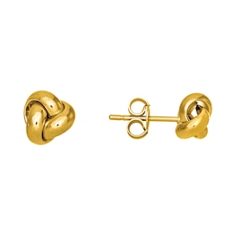 Polished 7.0mm Love Knot Stud Earrings in 14K Gold