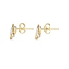 Thumbnail Image 3 of Textured Love Knot Stud Earrings in 14K Two-Tone Gold