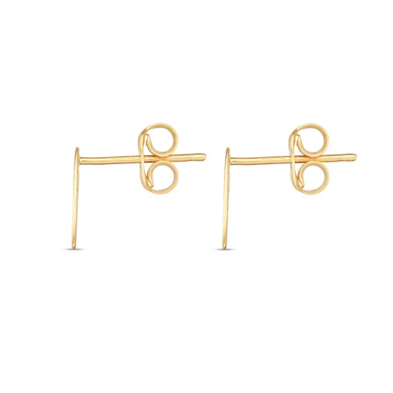 Horseshoe Stud Earrings in 14K Gold