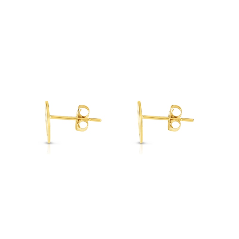 Main Image 3 of Paw Print Cutout Stud Earrings in 14K Gold