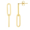 Thumbnail Image 1 of Paper Clip Chain Drop Earrings in 14K Gold