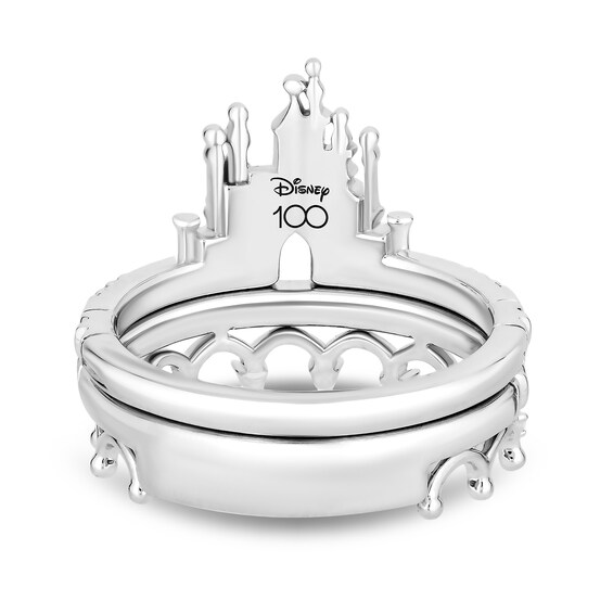 Enchanted Disney 1/5 CT. T.w. Diamond Castle Ring Set in Sterling Silver