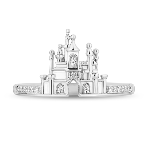 Enchanted Disney 1/5 CT. T.w. Diamond Castle Ring Set in Sterling Silver