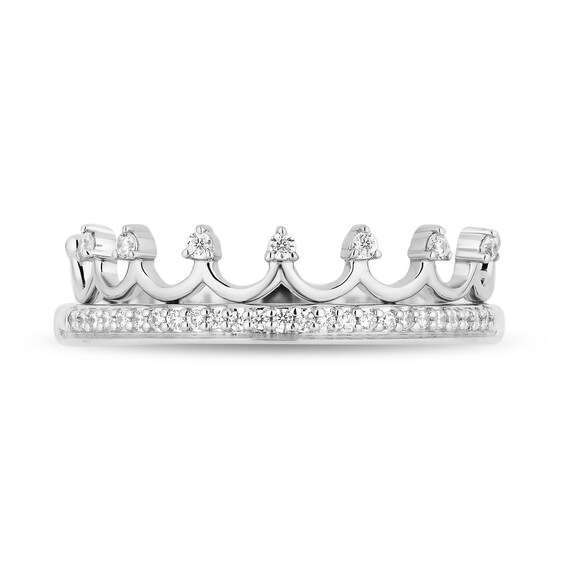 Enchanted Disney 1/5 CT. T.w. Diamond Castle Ring Set in Sterling Silver