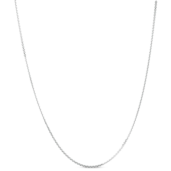 Adjustable 1.1mm Cable Chain Necklace in Solid Sterling Silver - 22"