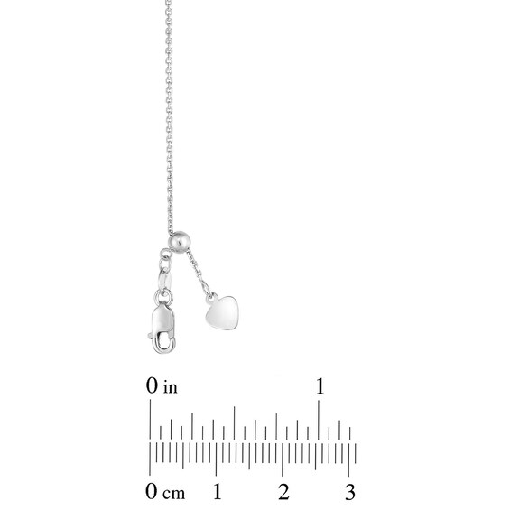 Adjustable 1.1mm Cable Chain Necklace in Solid Sterling Silver - 22"