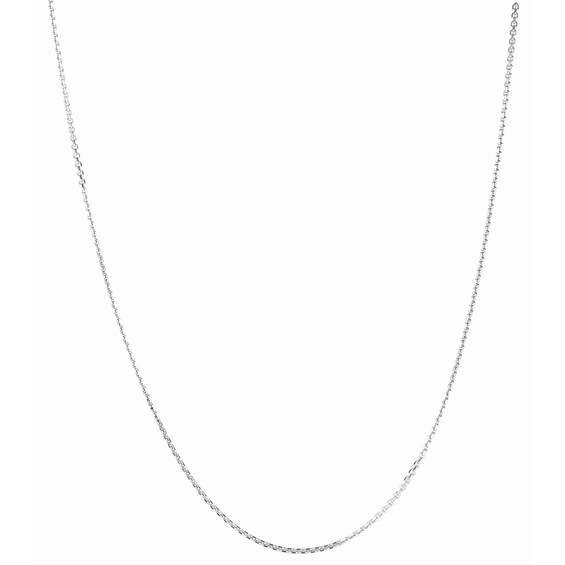 Adjustable 1.1mm Cable Chain Necklace in Solid Sterling Silver - 22"