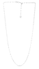 Thumbnail Image 1 of Adjustable 2.3mm Mirror Flat Link Chain Necklace in Solid Sterling Silver  - 22"