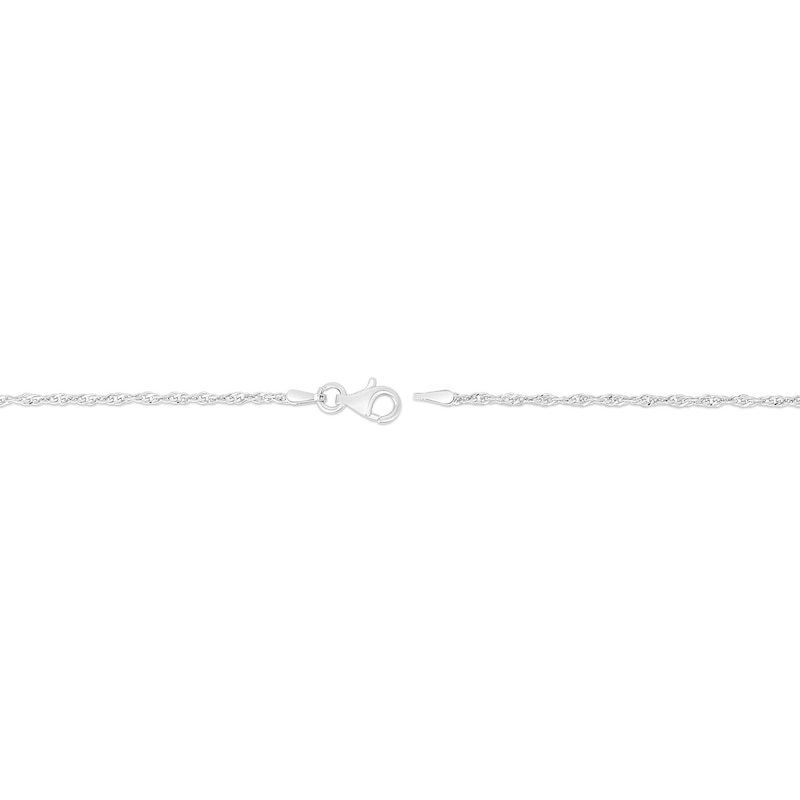 1.8mm Singapore Chain Choker Necklace in Hollow Sterling Silver - 16"