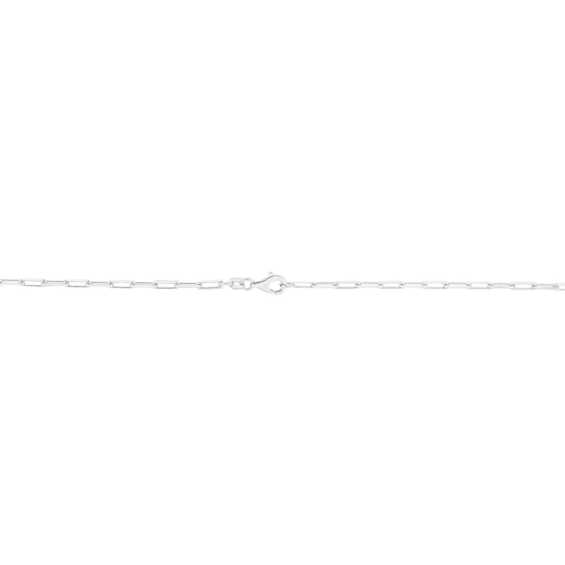 Main Image 3 of 2.5mm Diamond-Cut Paper Clip Chain Necklace in Solid Sterling Silver  - 18"