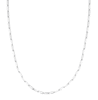 Thumbnail Image 1 of 2.5mm Diamond-Cut Paper Clip Chain Necklace in Solid Sterling Silver  - 24"