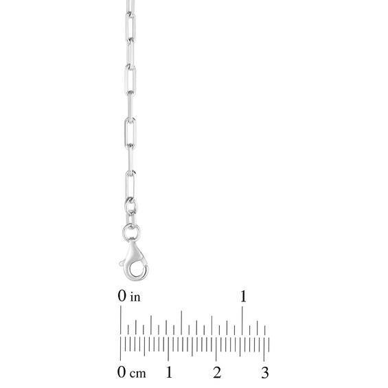 2.5mm Diamond-Cut Paper Clip Chain Necklace in Solid Sterling Silver - 24"